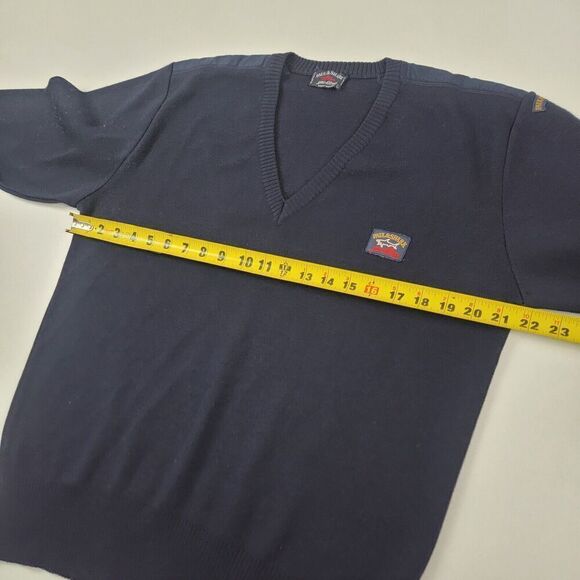 Vintage Paul&Shark Yachting Sweater Jumper Acrylic Merino Wool V-Neck Size Large - Picture 5 of 7